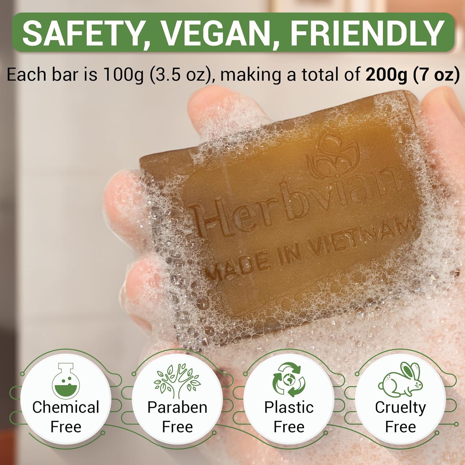 Moringa Soap with Piper Betle Essential Oil (2 bars/pack)
