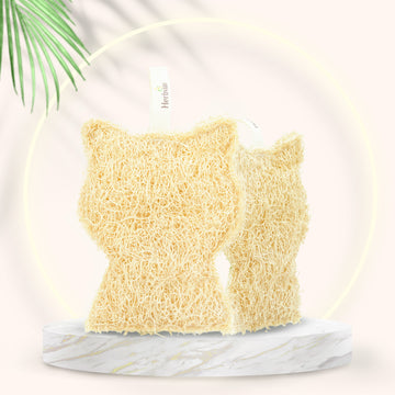 Cat-Shaped Loofah Sponge – Easy Grip, Zero Waste