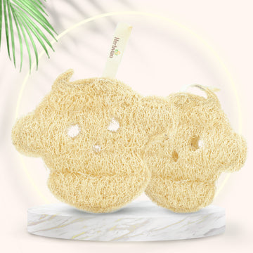 Monkey Face-Shaped Loofah Sponge – Easy Grip, Zero Waste
