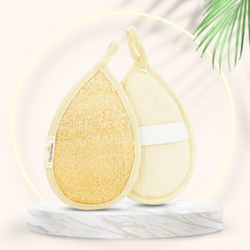 Drop Shape Loofah Body Scrubber – Dual-Sided