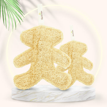 Gingerbread Man Loofah Scrubber - Easy Grip, Zero Waste