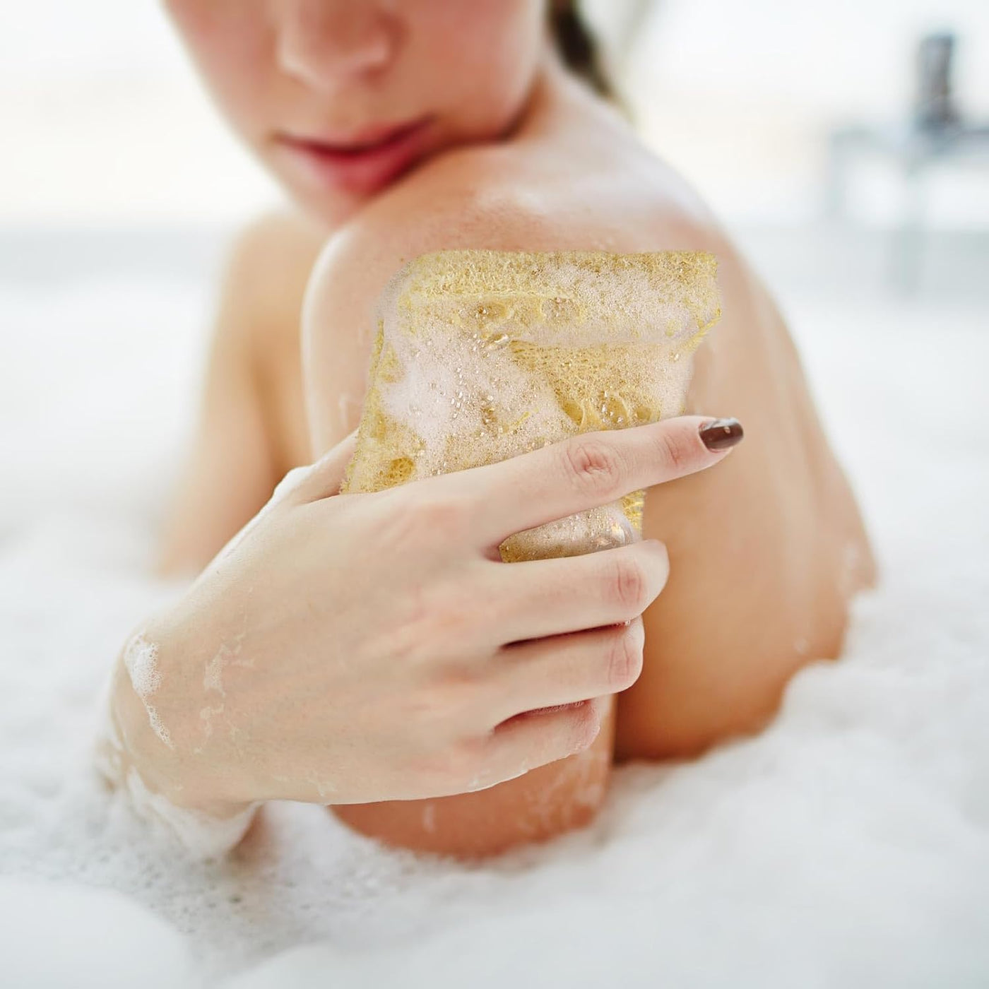 12 Pieces Mini Natural Loofah Exfoliating Facial Scrubber, Made with Natural Egyptian Shower Loofah Sponge, Bath Shower Loofah Sponge for Women and Men