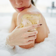 12 Pieces Mini Natural Loofah Exfoliating Facial Scrubber, Made with Natural Egyptian Shower Loofah Sponge, Bath Shower Loofah Sponge for Women and Men