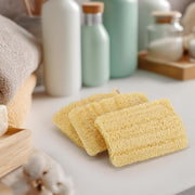 12 Pieces Mini Natural Loofah Exfoliating Facial Scrubber, Made with Natural Egyptian Shower Loofah Sponge, Bath Shower Loofah Sponge for Women and Men