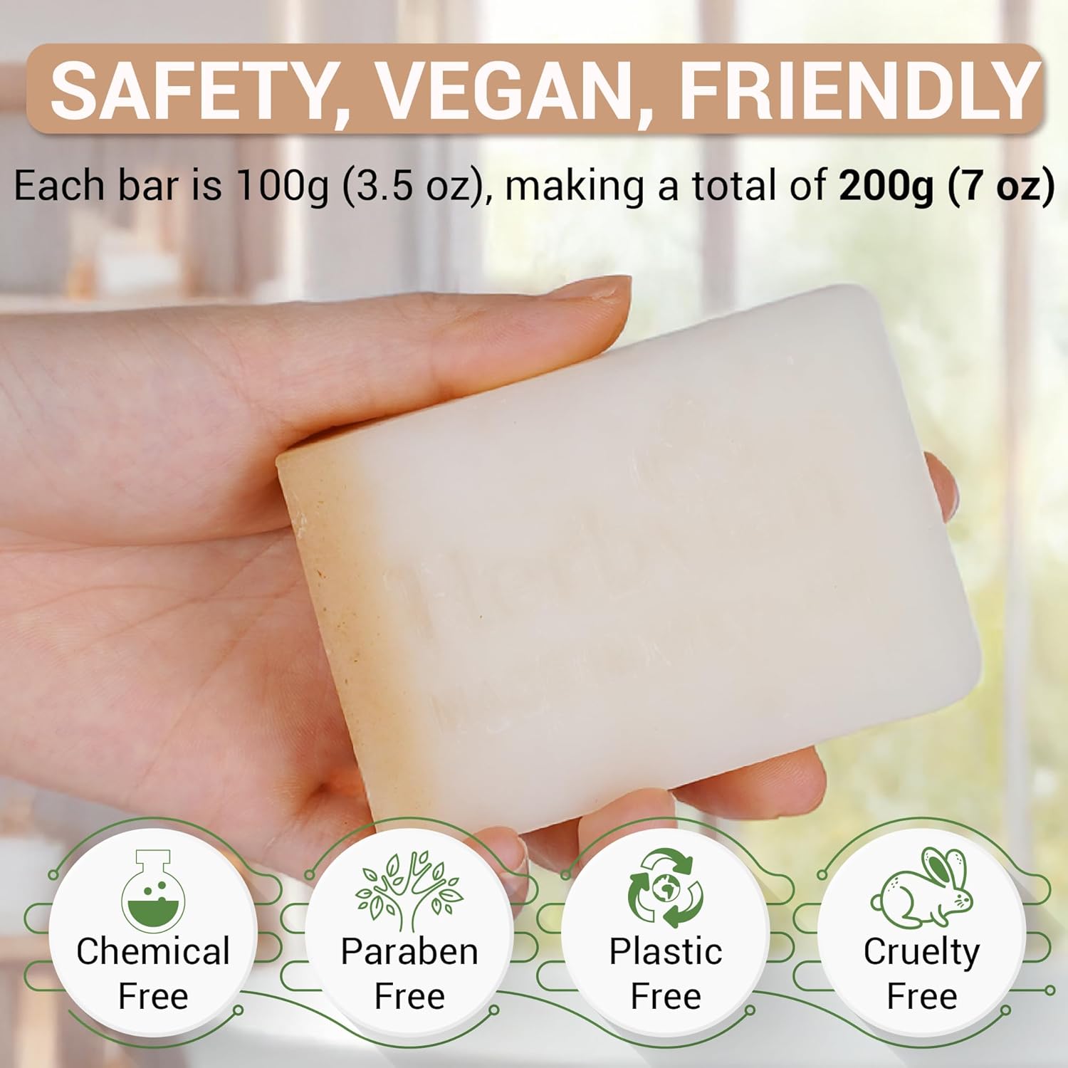 Rice Water Natural Soap with Oatmeal (2 bars/pack)