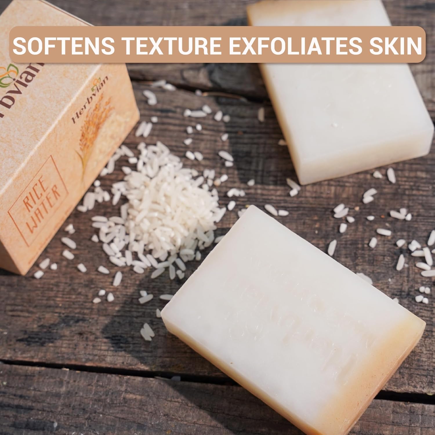 Rice Water Natural Soap with Oatmeal (2 bars/pack)