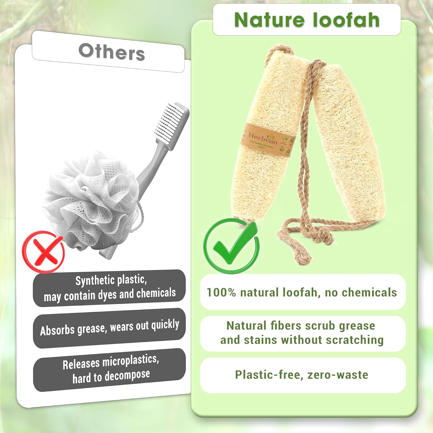 Natural Loofah Back Scrubber