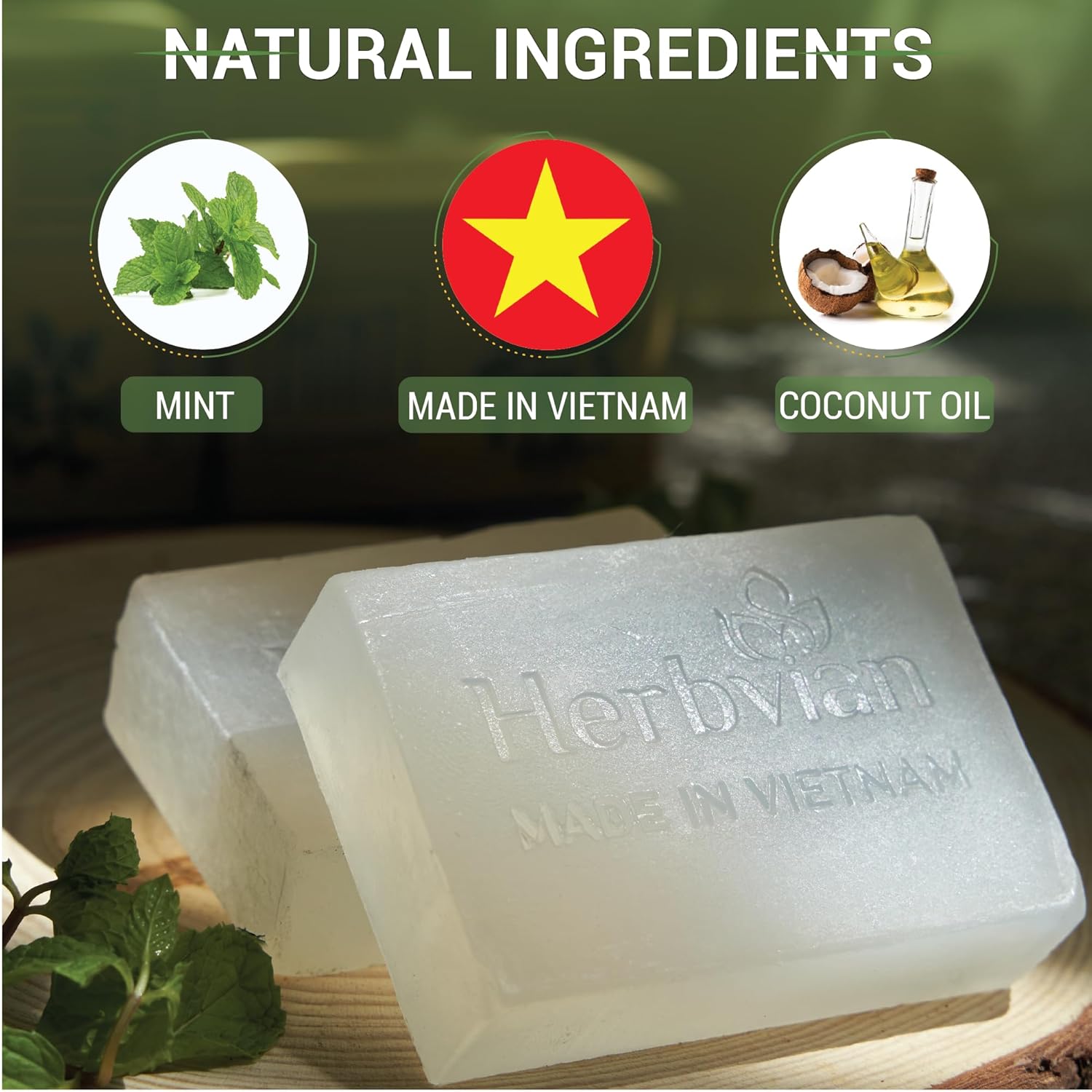 Mint Handmade Soap (2 bars/pack)