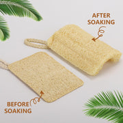 12 Pieces Mini Natural Loofah Exfoliating Facial Scrubber, Made with Natural Egyptian Shower Loofah Sponge, Bath Shower Loofah Sponge for Women and Men