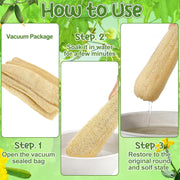 6 Packs Natural Loofah Sponge 13.8-15.7 Inches for Men Women | Organic Exfoliating Sponge, Soft Texture, for Kitchen Bath & Body Scrub
