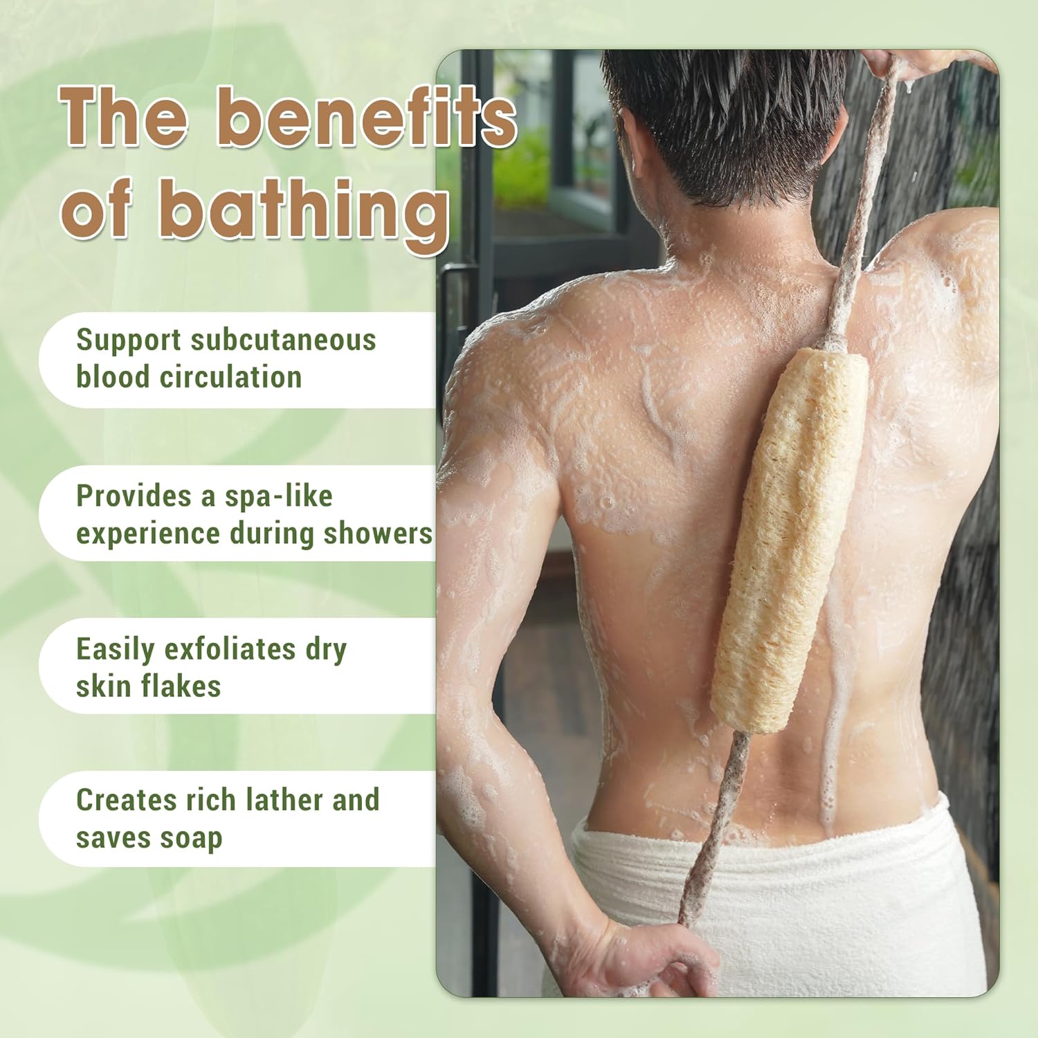 Natural Loofah Back Scrubber