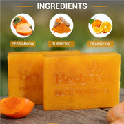 Turmeric & Persimmon Natural Soap with Orange Essential Oil (2 bars/pack)