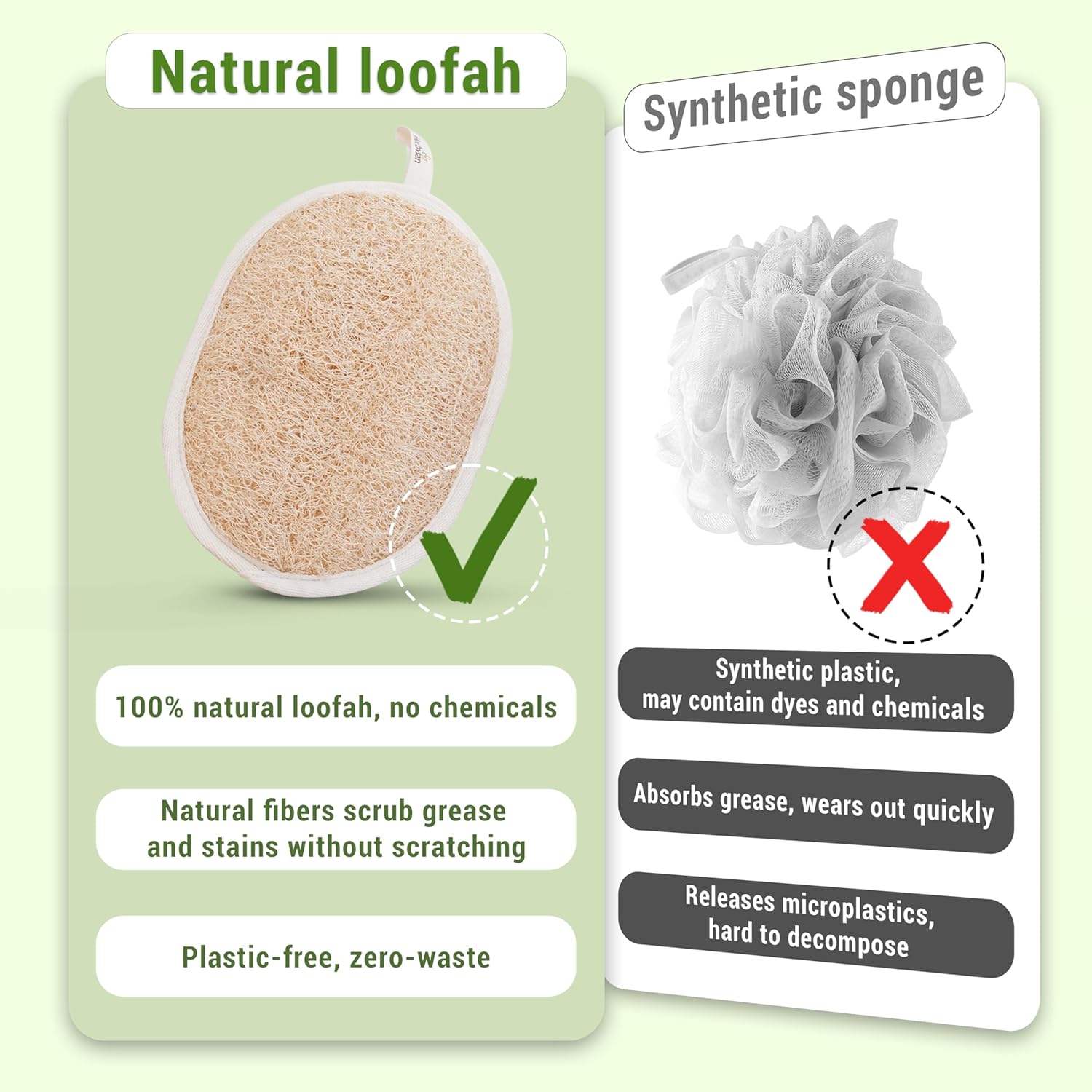 Natural Loofah Bath Scrubber
