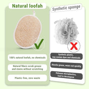 Vietnamese Natural Loofah Exfoliating Body Scrubber Bath Pads - Pack of 2