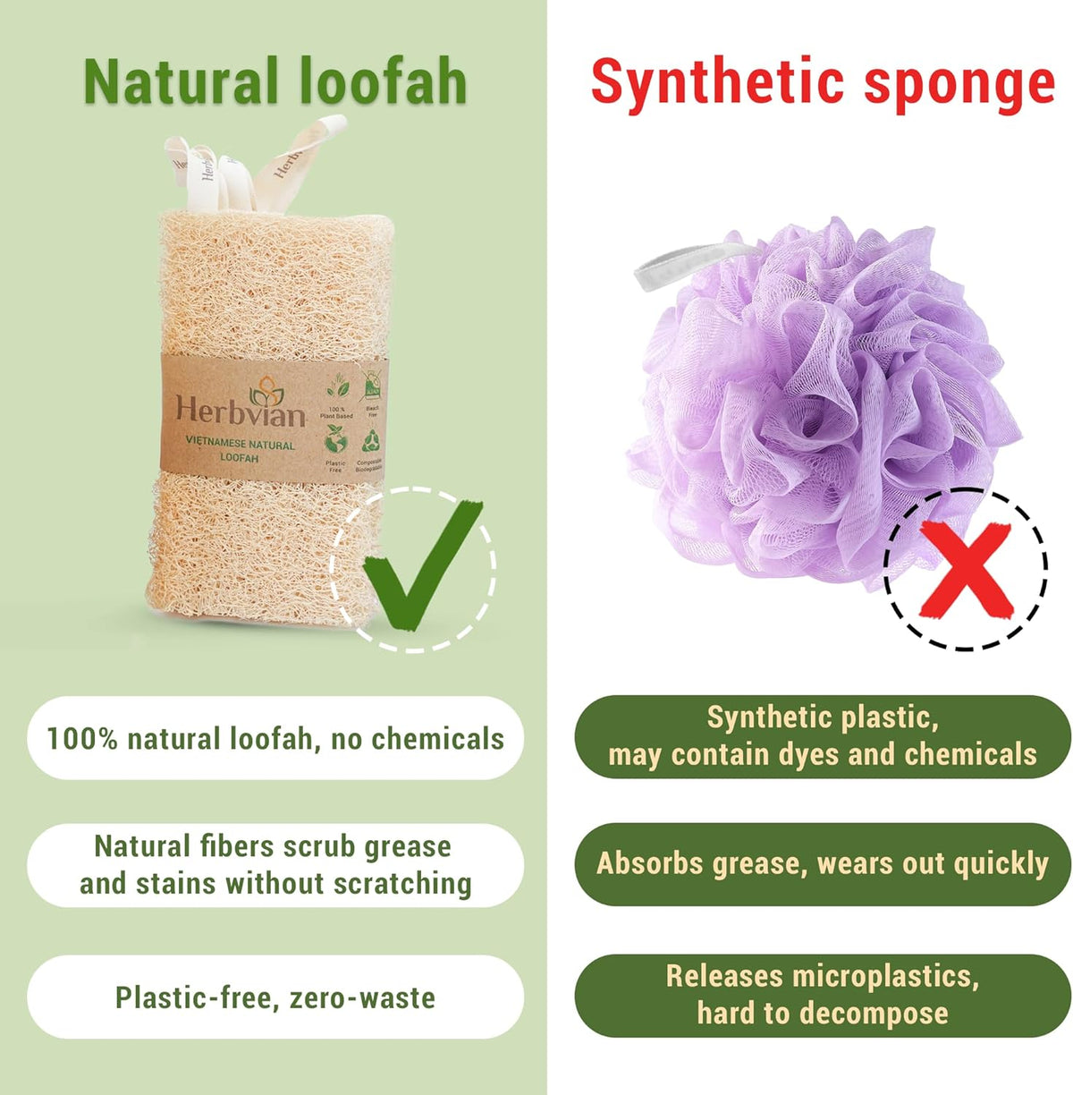 4pcs Multi-purpose Natural Whole Gourd Loofah
