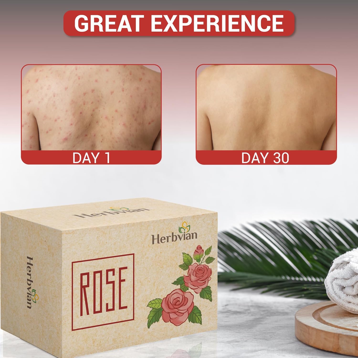 Rose Natural Soap with Honeysuckle and Lemongrass Essential Oil (2 bars/pack)