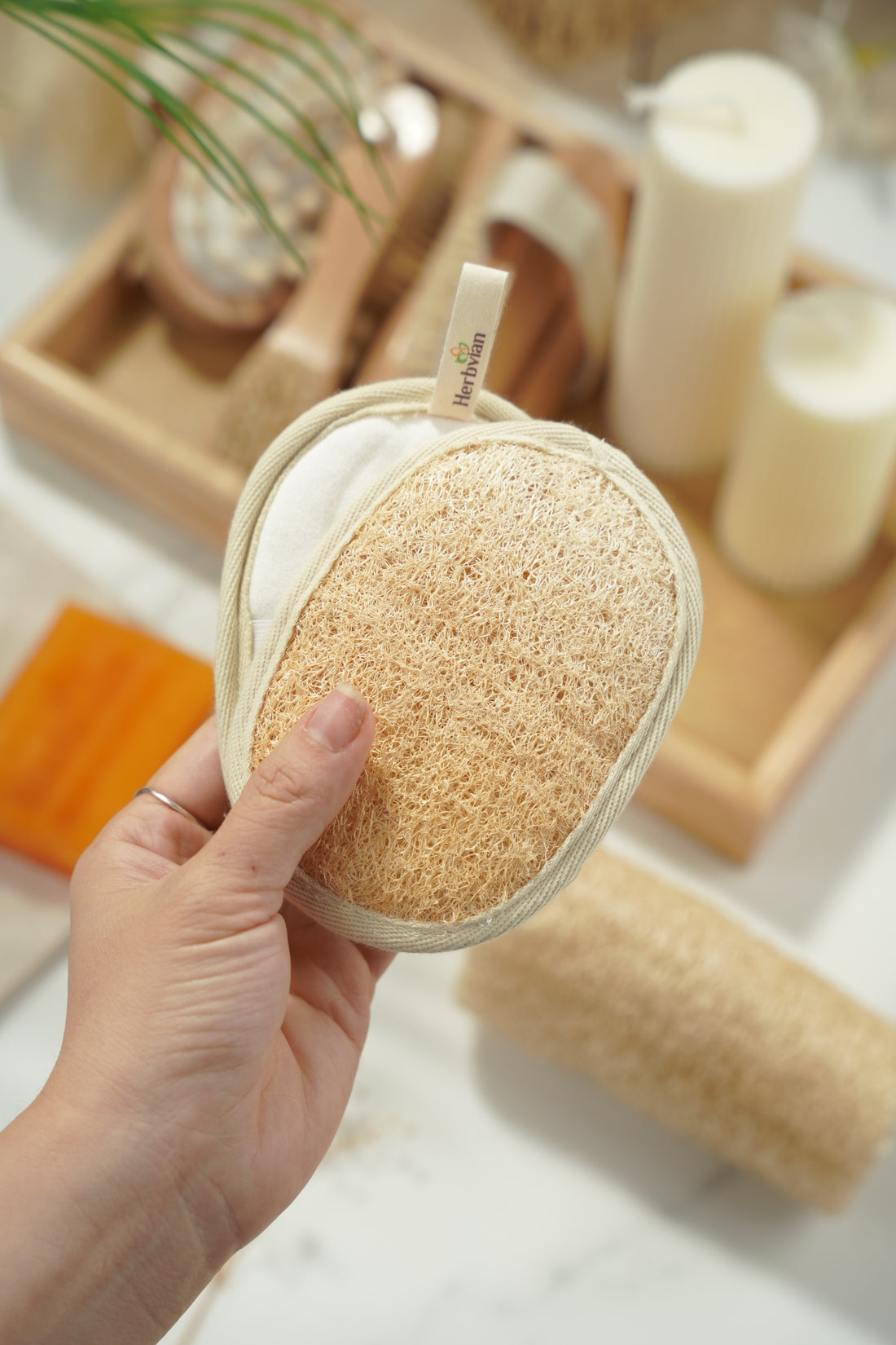 Natural Loofah Bath Scrubber