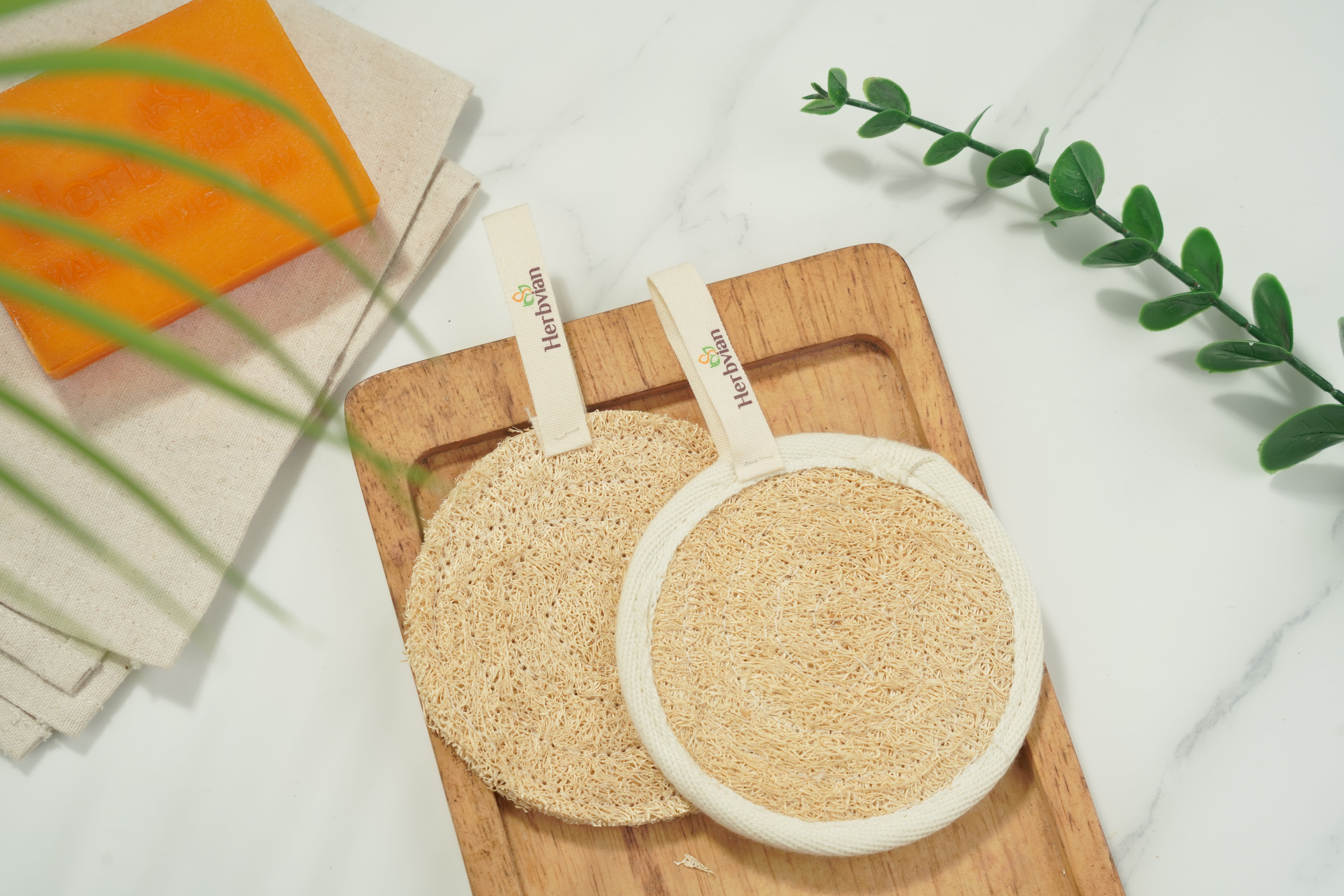 Facial Loofah Pad – Bamboo Cotton Backing