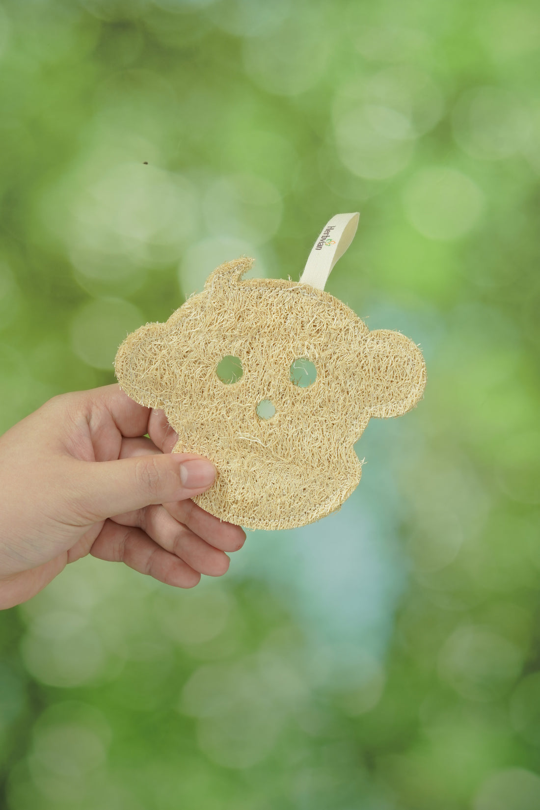 Monkey Face-Shaped Loofah Sponge – Easy Grip, Zero Waste