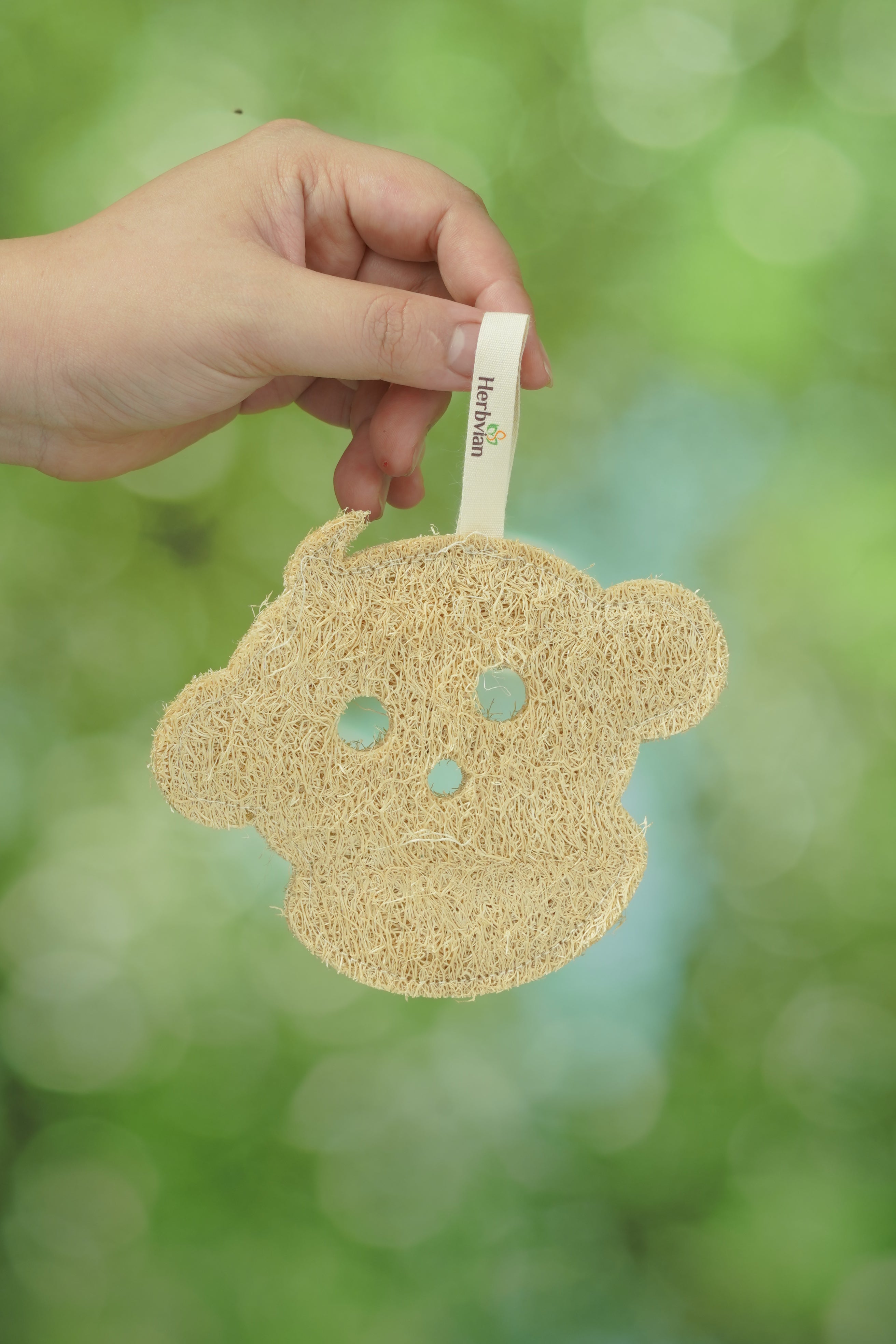 Monkey Face-Shaped Loofah Sponge – Easy Grip, Zero Waste