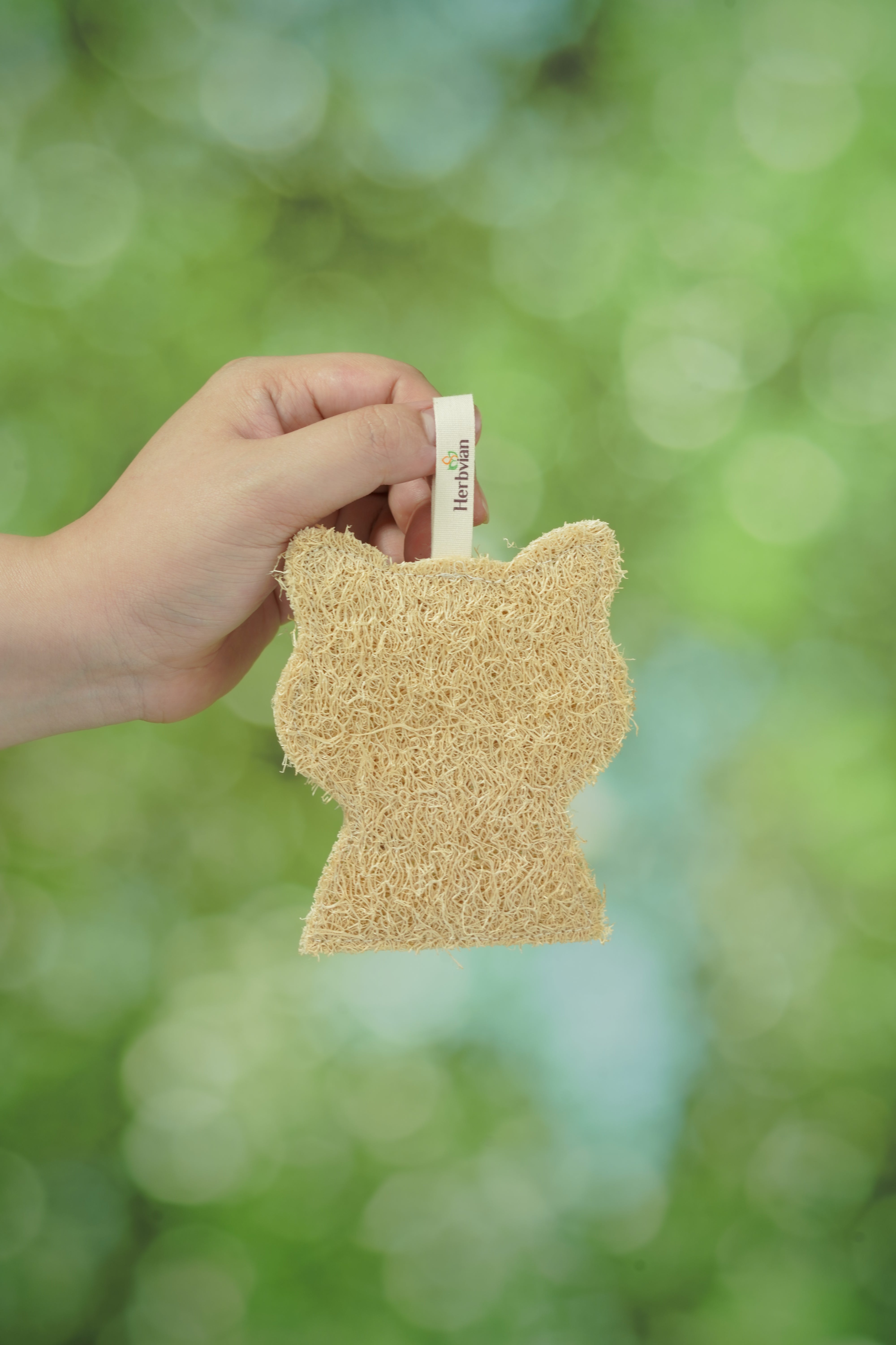 Cat-Shaped Loofah Sponge – Easy Grip, Zero Waste
