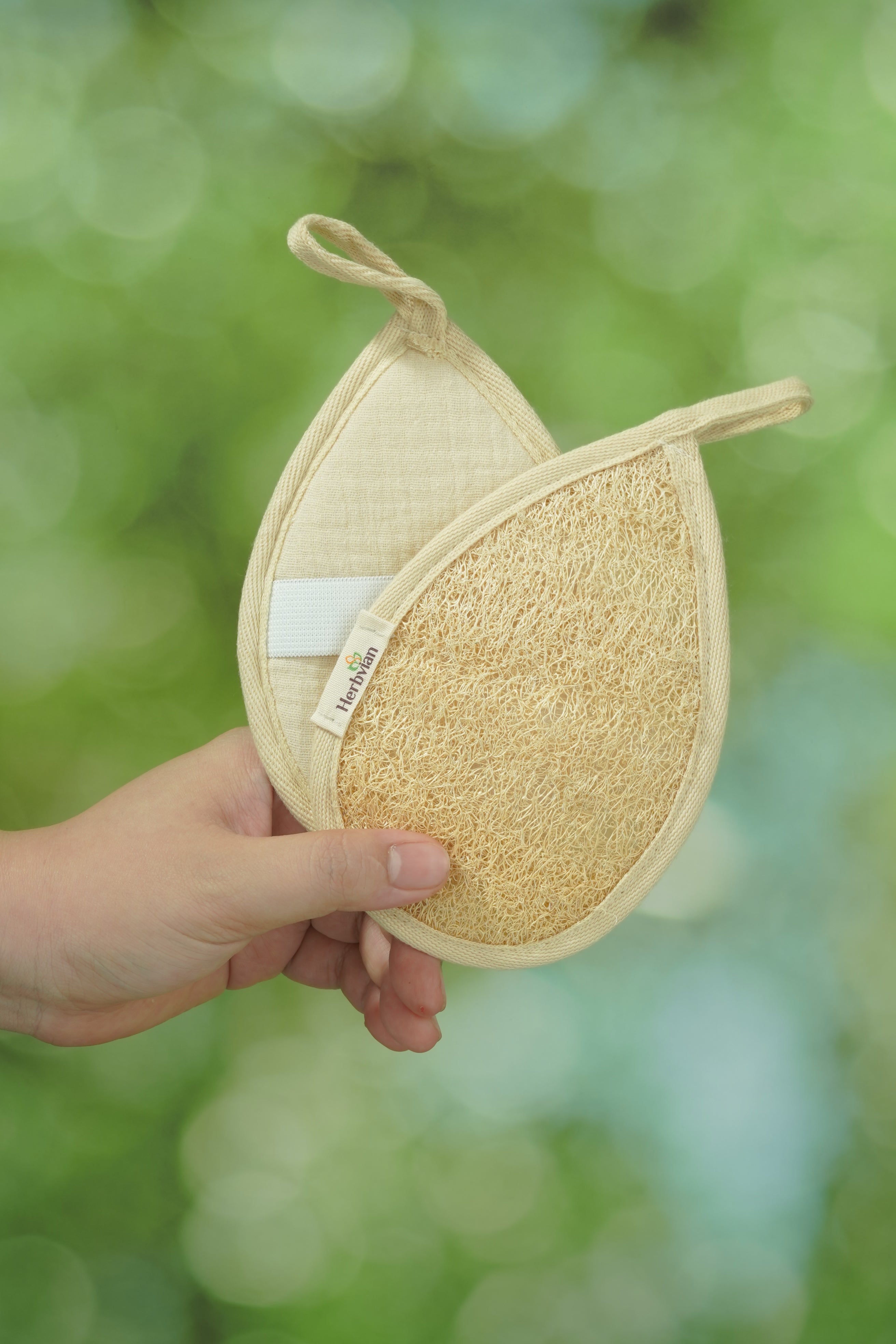 Drop Shape Loofah Body Scrubber – Dual-Sided