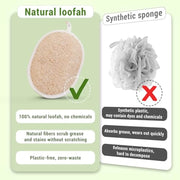 2PCS Natural Loofah Body Scrubber Pads