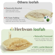 2PCS Natural Loofah Body Scrubber Pads
