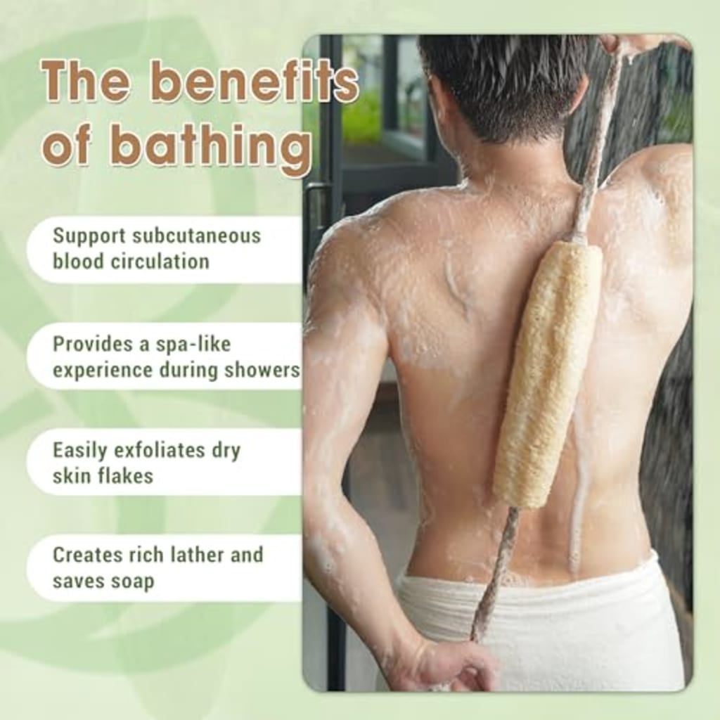 Natural Loofah Back Scrubber (1-Pack)