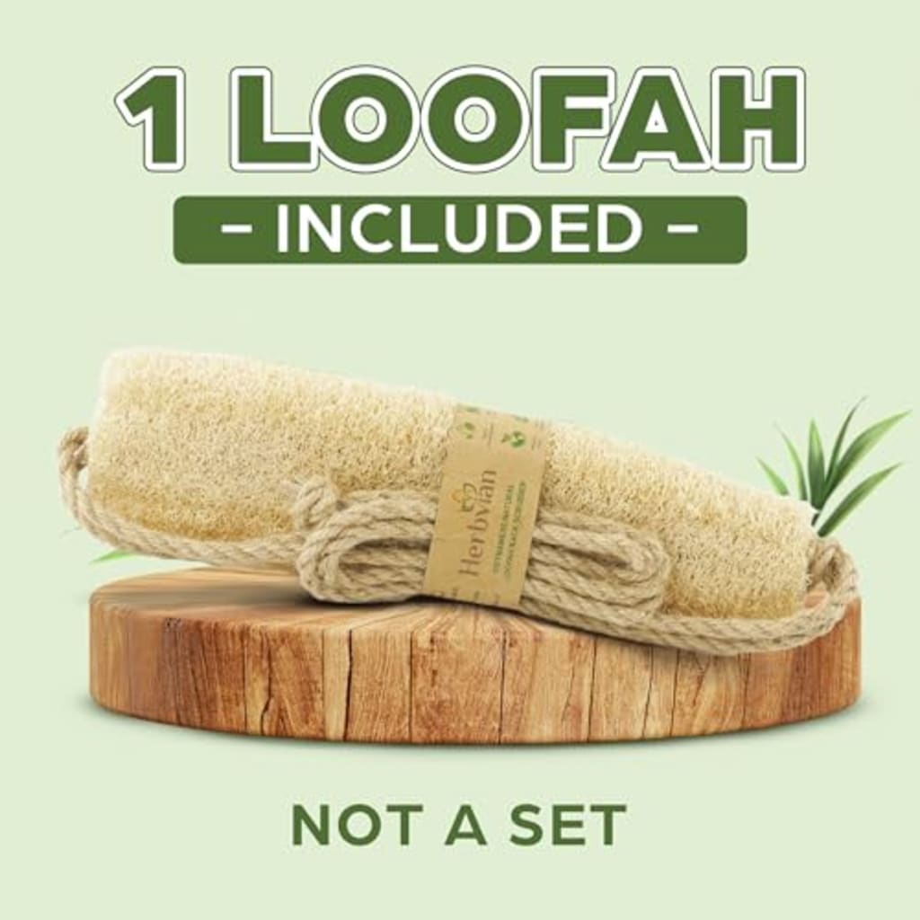 Natural Loofah Back Scrubber (1-Pack)