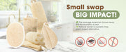 4pcs Natural Loofah Scrubbing Pads for Kitchen