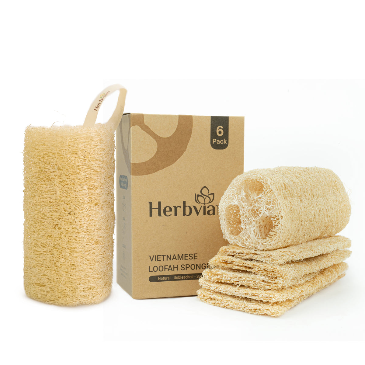 4pcs Multi-purpose Natural Whole Gourd Loofah