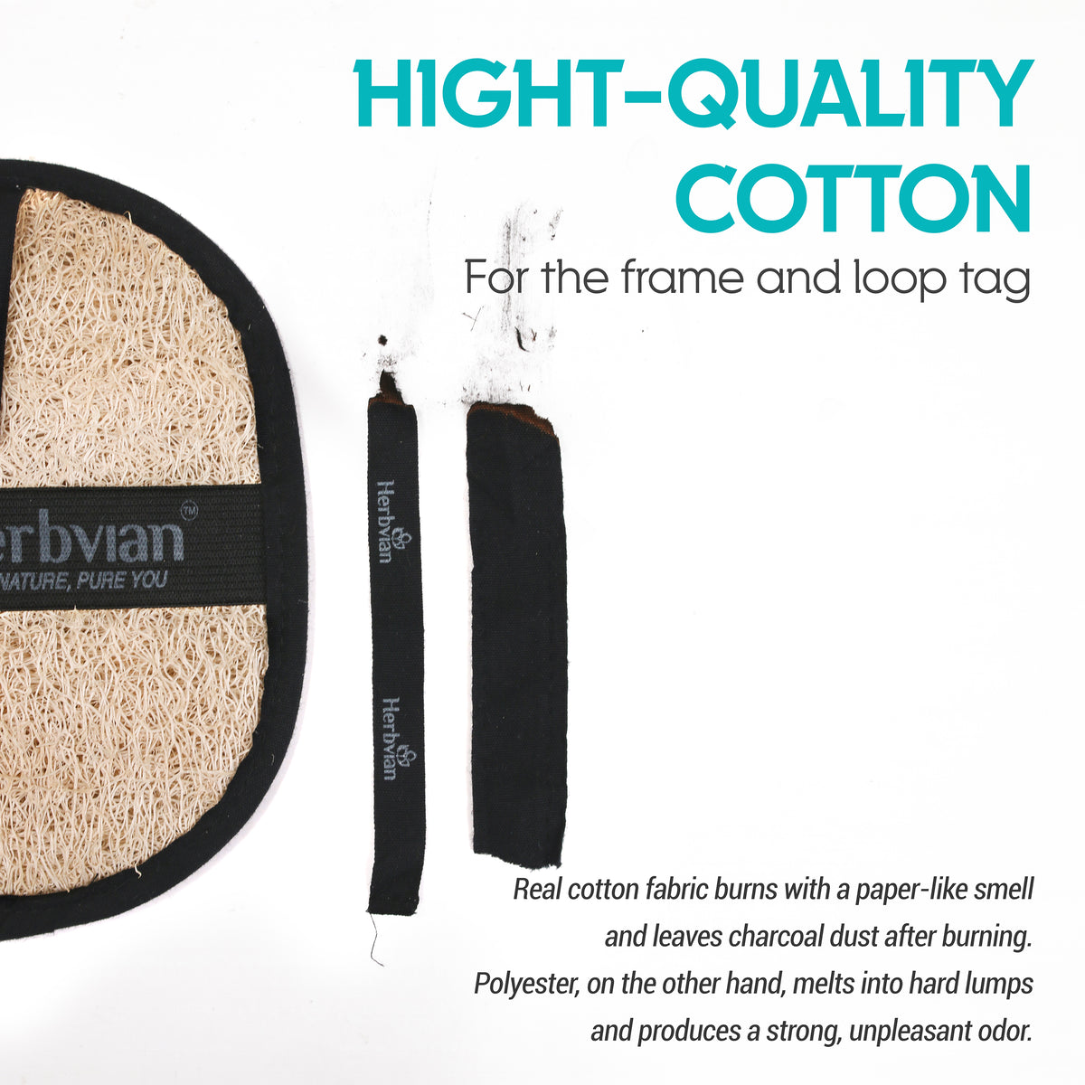 2PCS Natural Loofah Body Scrubber for Men